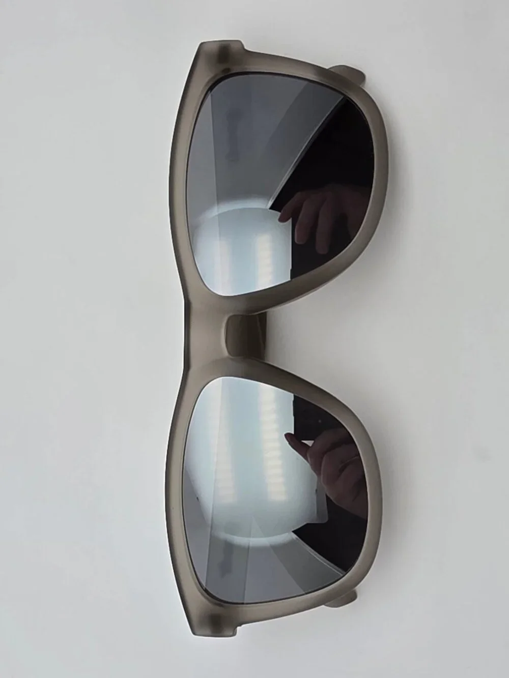 Goodr OG Going To Valhalla Crystal Grey Frame Polarized Chrome Lens Sunglasses